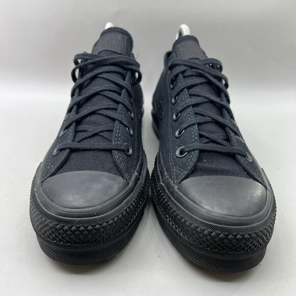 Converse Chuck Taylor All Star Platform Women Size 9.5 Black Low Shoes Sneakers - Picture 2 of 8